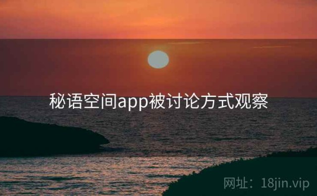 秘语空间app被讨论方式观察