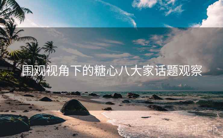 围观视角下的糖心八大家话题观察