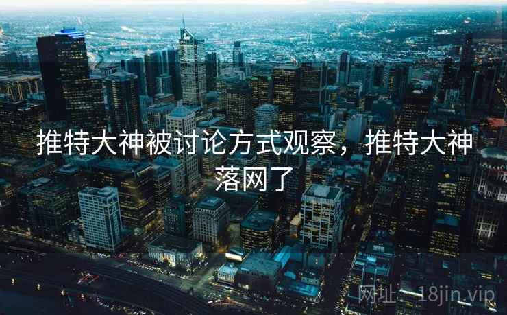 推特大神被讨论方式观察，推特大神落网了